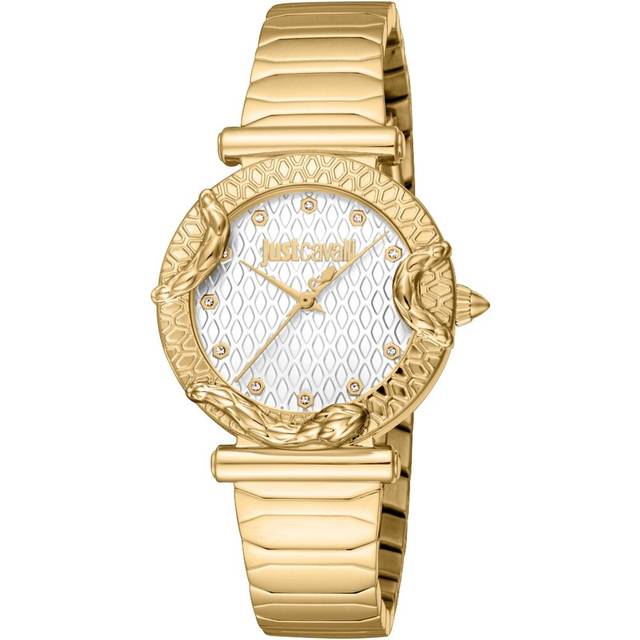Just Cavalli, Watches, female, Yellow, ONE SIZE, Gold Lady Watch with Seiko Movement
