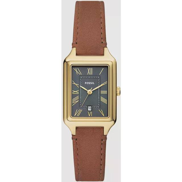FOSSIL Raquel 23mm ES5303 Fyrkantig damklocka i guldfärg med