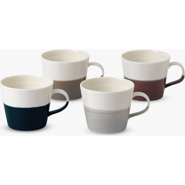 Royal Doulton Coffee Studio Porcelain Small Mug, Set of 4, 265ml, Assorted