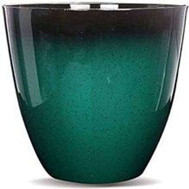 13” Egg-Cup Shaped Glazed Garden Planter - 4 Colours | Wowcher - Red