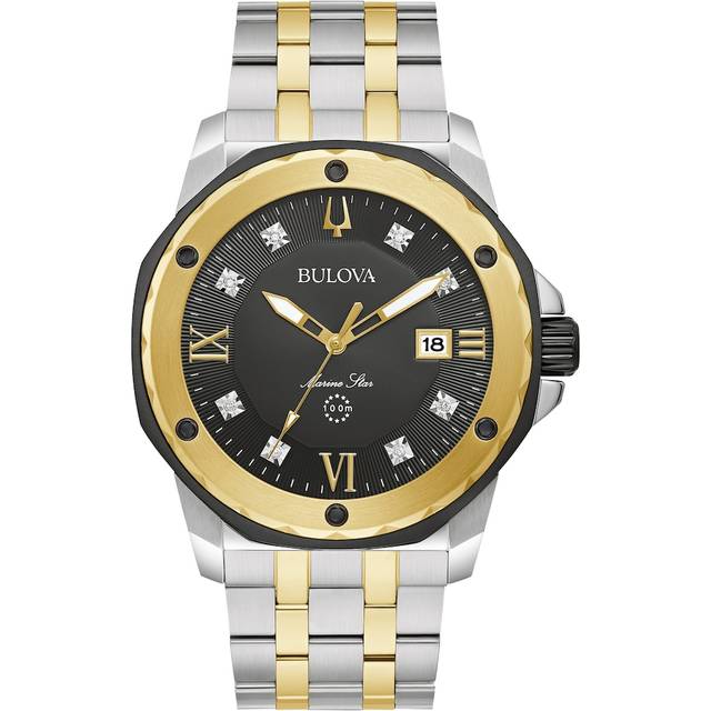 Bulova Marine Star Men's Two Tone Bracelet Watch