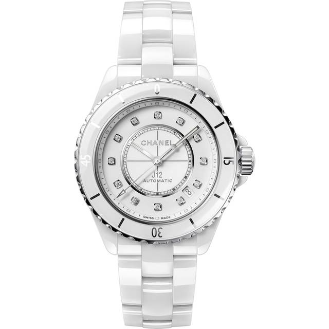 Chanel White Ceramic J12 H5705 Automatic Men's Wristwatch 38 mm