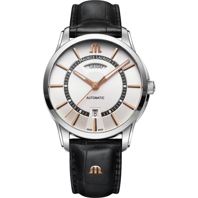 Maurice Lacroix Pontos Mens Black Watch PT6358-SS001-230-2 Leather (archived) - One Size