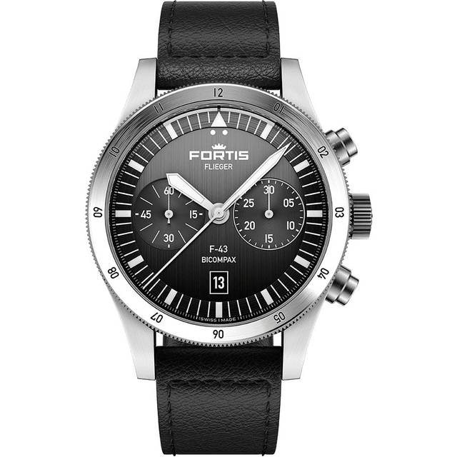 Fortis Flieger F-43 Bicompax Black