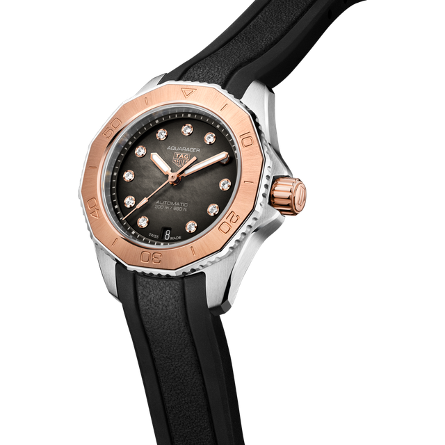 TAG Heuer Ladies Aquaracer Professional 200 Automatic Diamond Watch WBP2451.FT6200 - Black