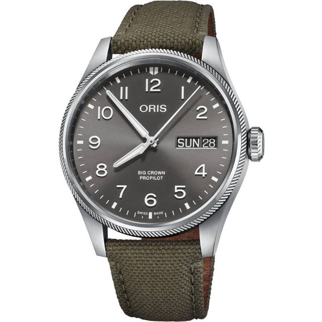 Oris Mens Big Crown Propilot Big Day Date Grey Dial Watch 01 752 7760 4063-07 8 22 08P - Silver