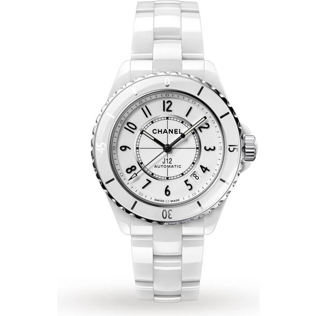 Chanel White Ceramic J12 H5700 Automatic Men's Wristwatch 38 mm