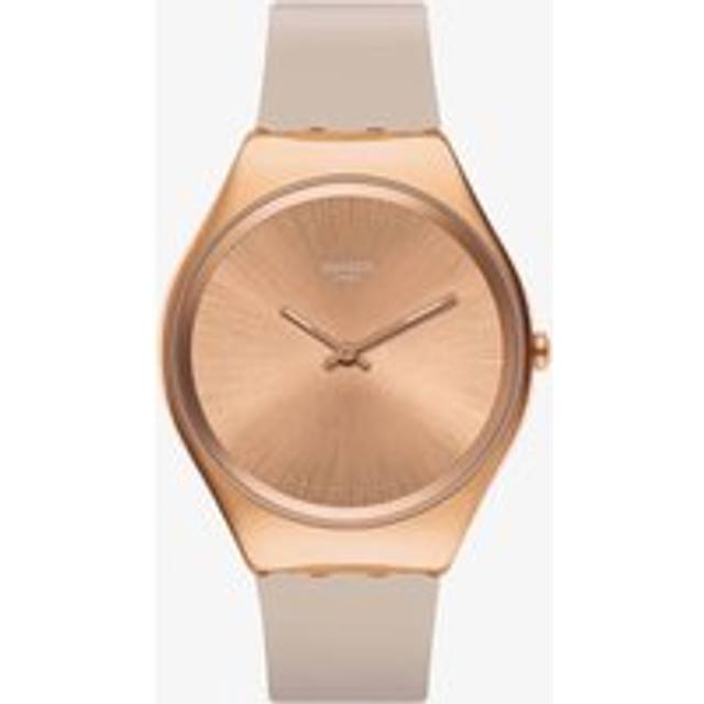 Swatch Skinrosee Silicone Strap Pink Dial Ladies Watch SYXG101