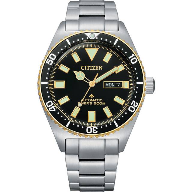 Citizen Mens Promaster Stainless Steel Black Dial Watch NY0125-83E - Silver
