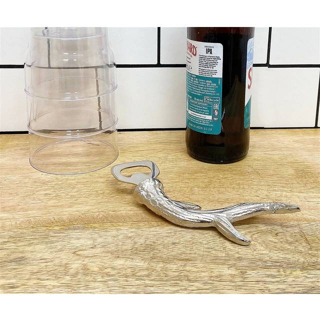 Barware/Kitchenware - Bottle Opener - Deer/Stag Antler - Silver Effect