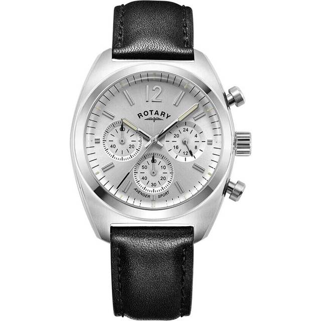 Rotary GS05485/59 Avenger Sport Chronograph Black Leather Strap Watch - W13193
