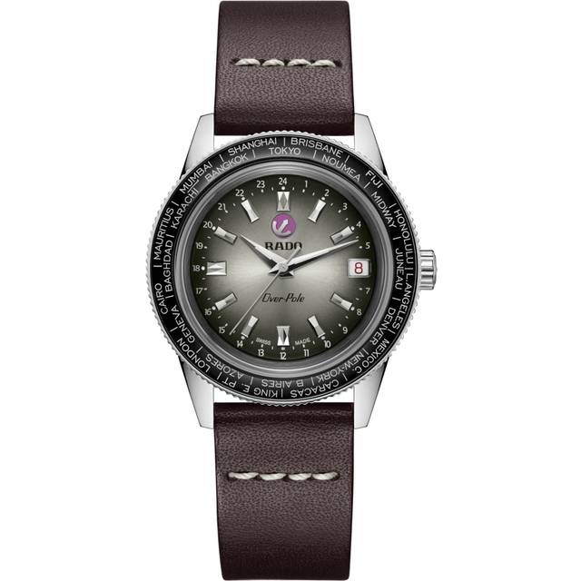 Rado Mens Captain Cook Over-Pole Silver Burst Dial Watch R32116158 - Grey