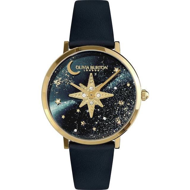 Olivia Burton Celebstial Nova Ladies' 35mm Dial Sapphire Blue Leather Strap