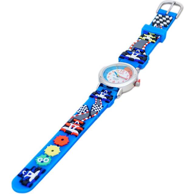 Ravel Boy's Blue Racing Car Time Teacher Watch