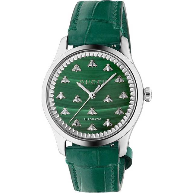 Gucci G-Timeless Green Leather Strap Watch