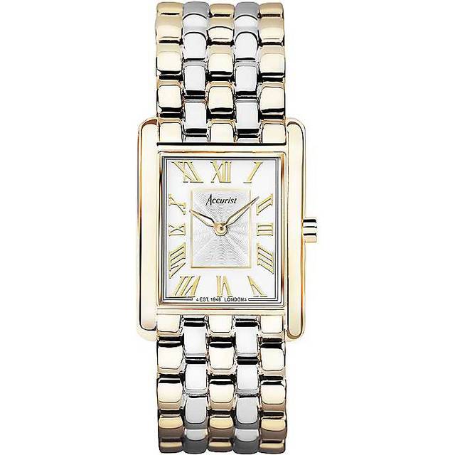 Accurist Ladies' Rectangle 26mm Dial Two Tone Stainless Steel Watch