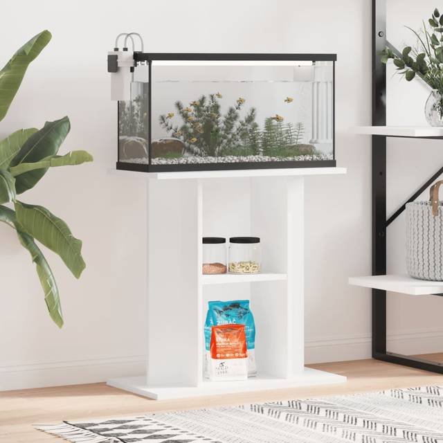 Akvariebänk vit 60x30x60 cm konstruerat trä