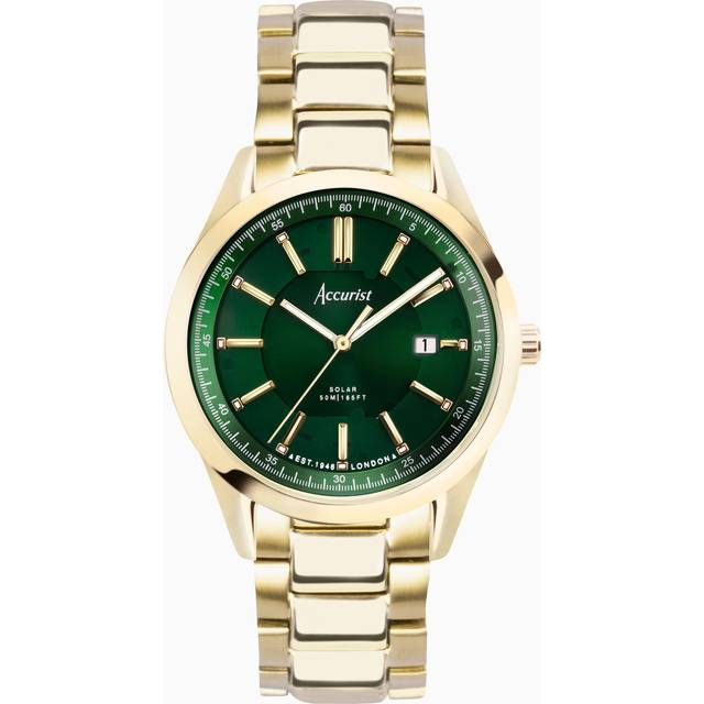 Accurist Men's Everyday Solar Gold Stainless Steel Bracelet 40mm Watch