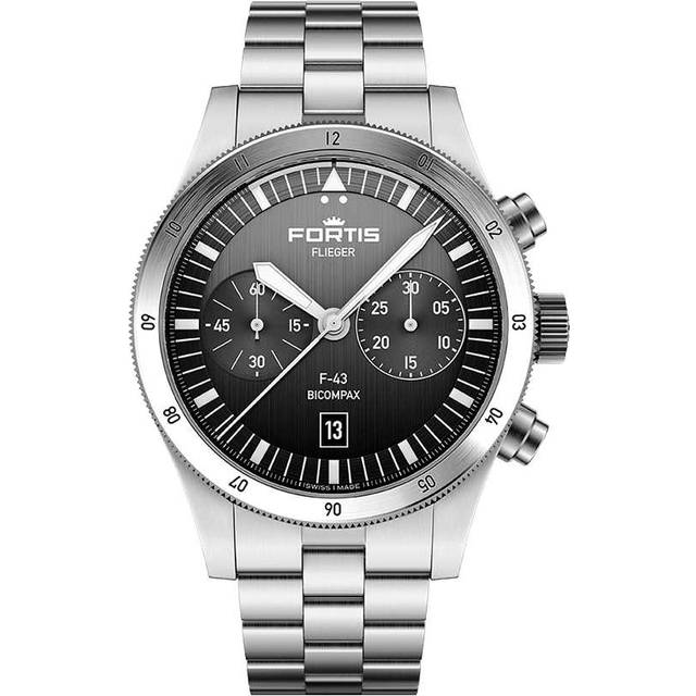 Fortis Flieger F-43 Bicompax Black