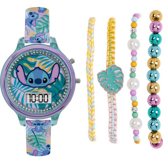 Disney Kids Lilo and Stitch Digital Watch and Bracelet Set LAS40001ARG
