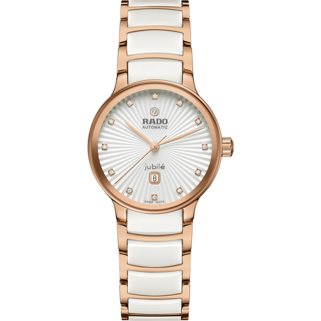Rado Centrix Women's Rose Gold Tone & White Bracelet Watch