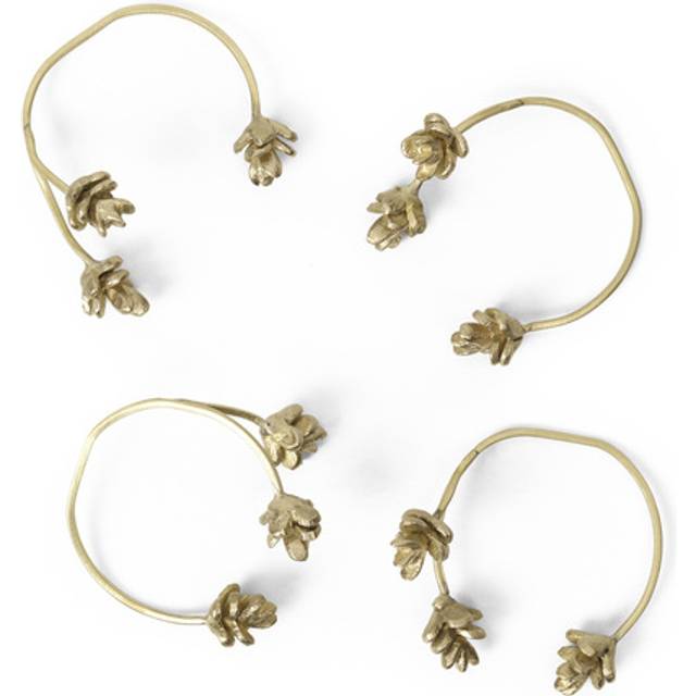 Ferm Living Forest servettring 4-pack Brass