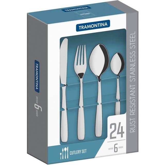 Tramontina 24 piece stainless steel gloss finish cutlery set 66960/003