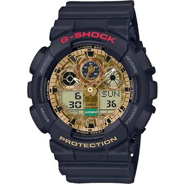 CASIO G-Shock Analog-Digital 'Black Gold' GA-100TMN-1A - black gold - Free