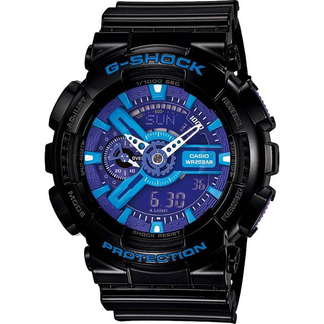 CASIO G-Shock Analog-Digital 'Black Blue' GA-110HC-1A - Blueblack - Free