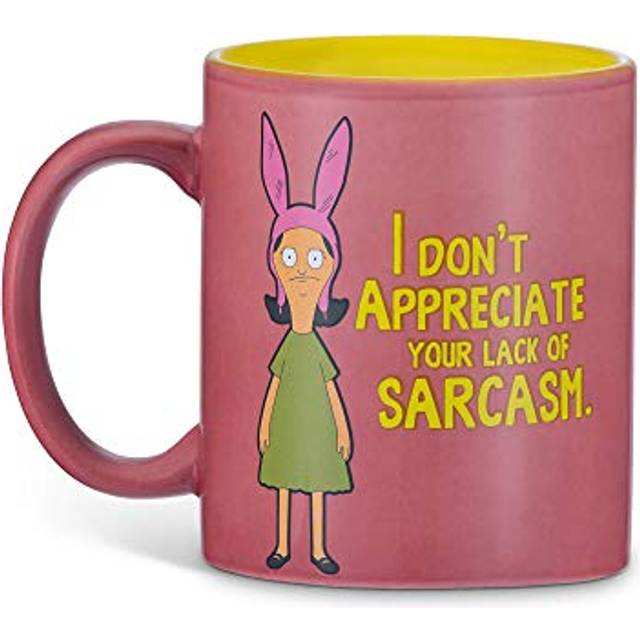 Bobs Burgers Coffee Mug  I dont Appreciate Your Lack Of Sarcasm  12 Ounce Louise Belcher Printed Mug