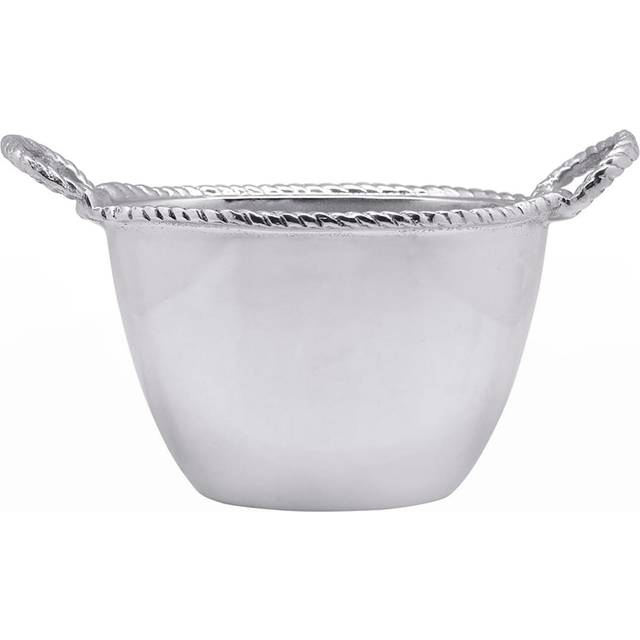 MARIPOSA Rope Oval Small ICE Bucket | Silver | Brillante | BARWARE | ICE Buckets | Recycled SANDCAST Aluminum | Handmade in Mexico