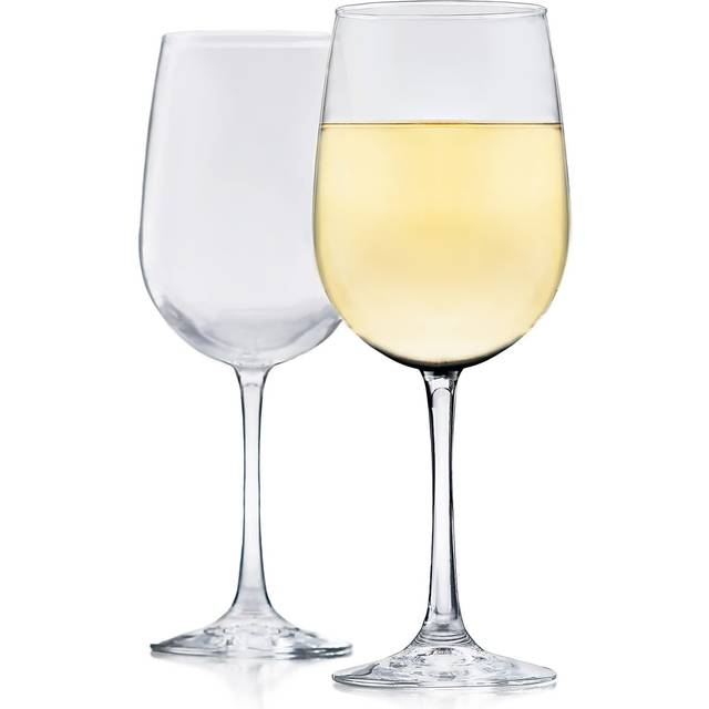Libbey Vina White Wine Glasses Set of 6  18.25 Oz Elegant  Fancy Glasses Drinking Set  Stemmed Wine Glasses for Weddings  Birthdays  Parties and More