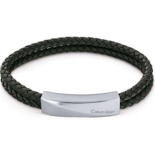 Calvin Klein Architectural Armband Läder 35000097 - Herr - Genuine Leather - Black (19 cm)