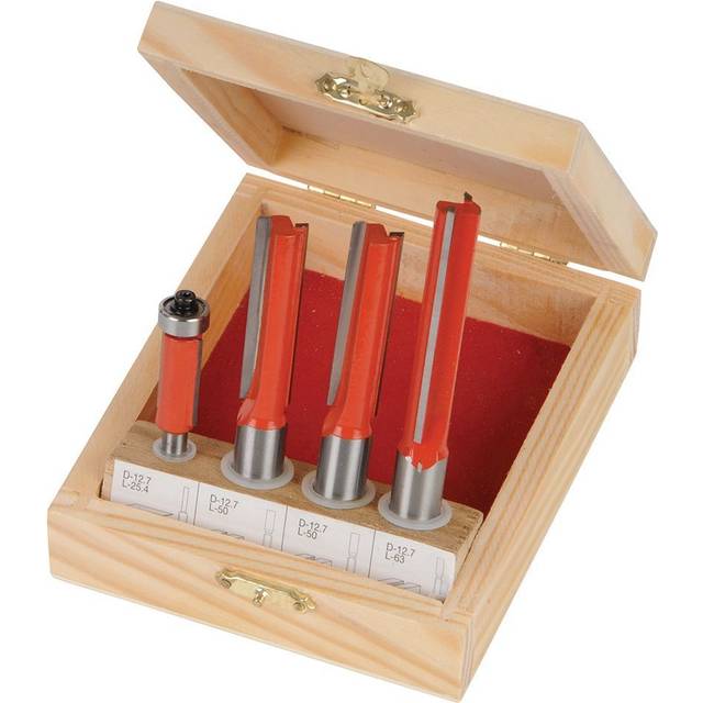Silverline Kitchen Router Bit Set 4 Piece 1/2"/1/4"
