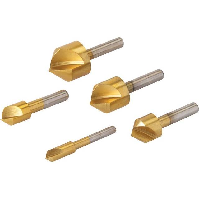 Silverline Titanium-Coated Wood Countersink Set x5 (6mm-19mm)
