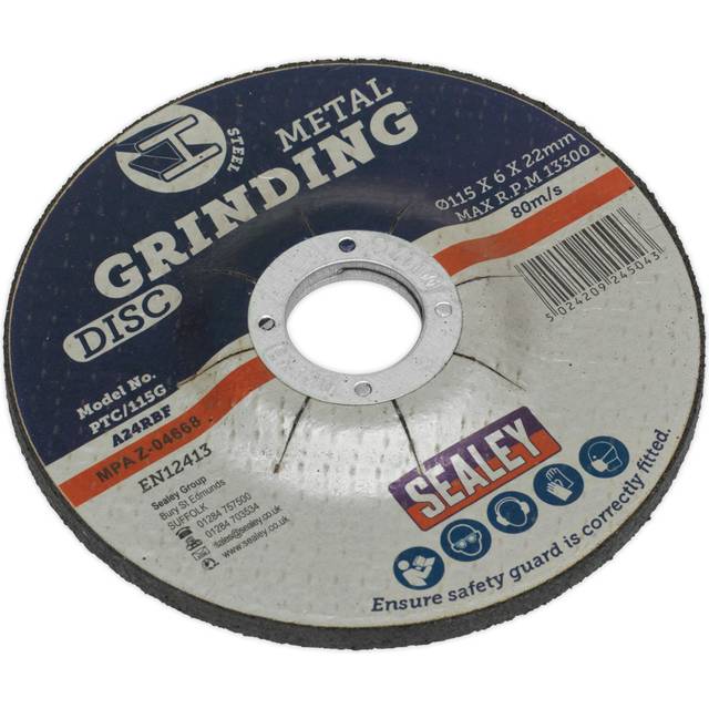 Sealey PTC/115G Grinding Disc Ø115 x 6mm 22mm Bore