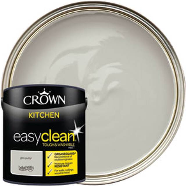 Crown Easyclean Kitchen Paint 2.5L - Grey Putty