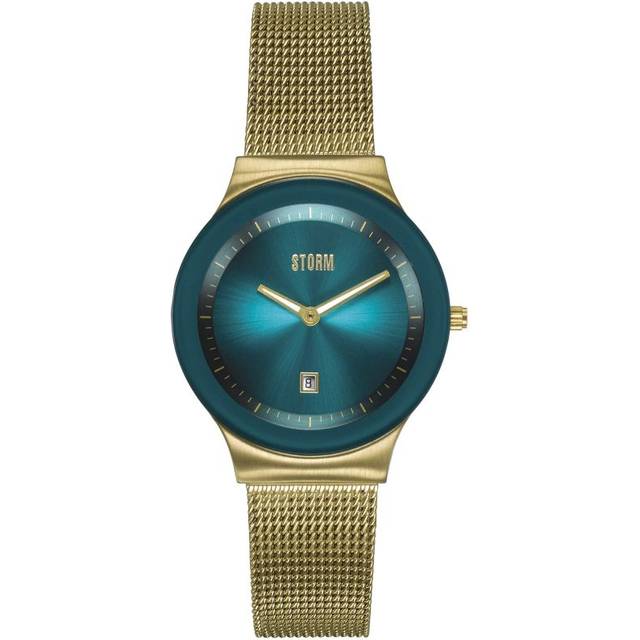 STORM 47383/GD/TL Mini Sotec Gold Teal Mesh Bracelet Watch - W87352