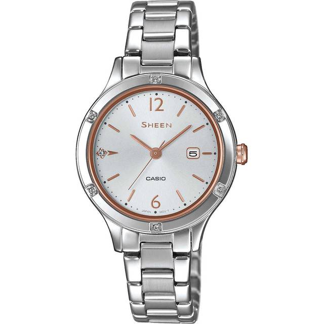 Casio Reloj Analógico para Hombres de Cuarzo con Correa en Acero Inoxidable SHE-4533D-7AUER