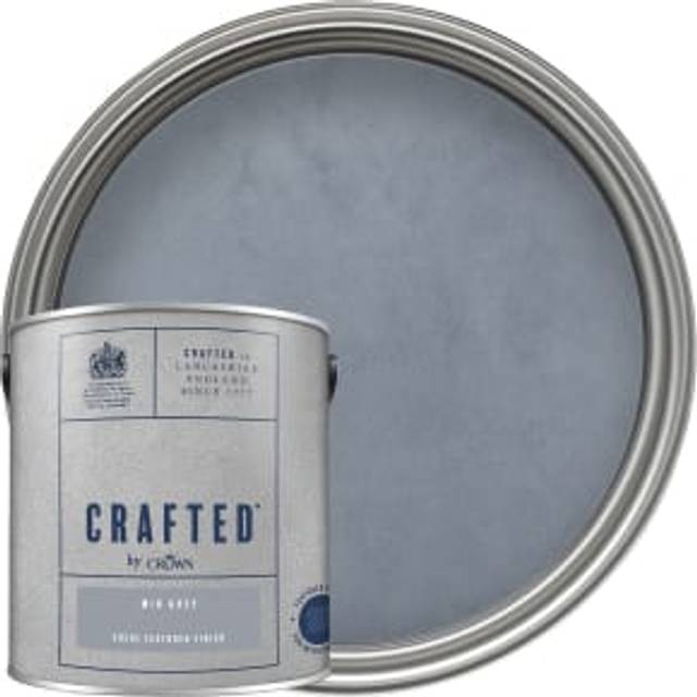 Crown Crafted Walls Mid Grey Suede Textured Finish Paint 2.5L