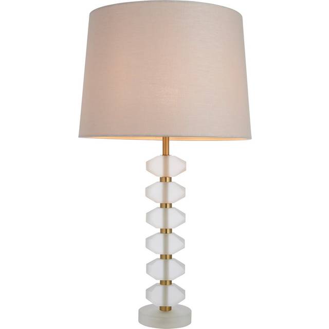 Endon 98341 Annabelle And Mia 1 Light Table Lamp Frosted Crystal And N