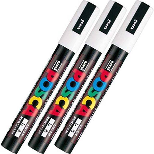 Uni Posca Paint Marker Pen PC-5M   Medium Point  White Ink  Value Set