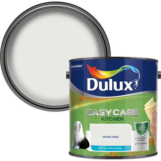 Dulux Easycare Kitchen White Mist Matt Emulsion Paint 2.5L