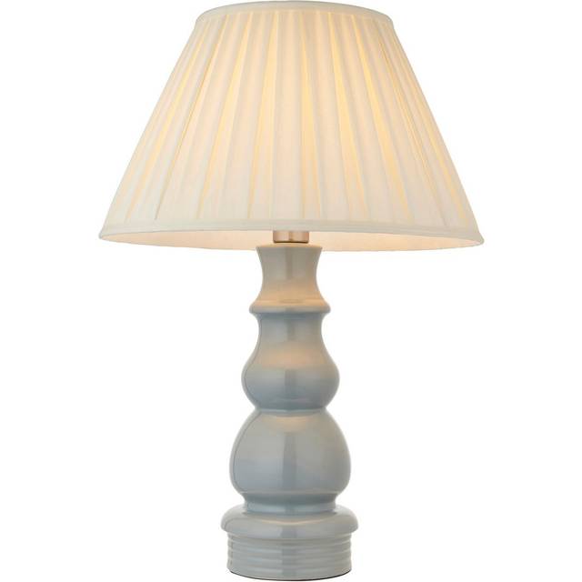 Endon 103380 Provence And Carla 1 Light Table Lamp Blue Grey Glaze Sat