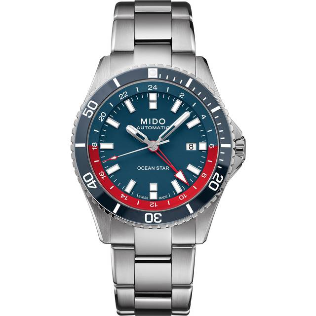 Mido Ocean Star GMT Special Edition Blue Dial Automatic Diver's M026.629.11.041.00 200M Men's Watch With Extra Strap blå