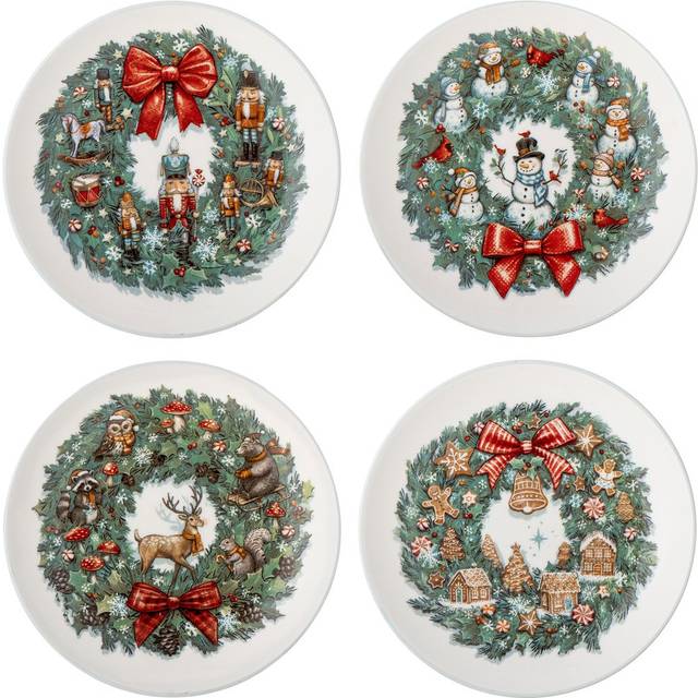 Bloomingville Valentin side plate Ø12,5 cm 4 pieces Green