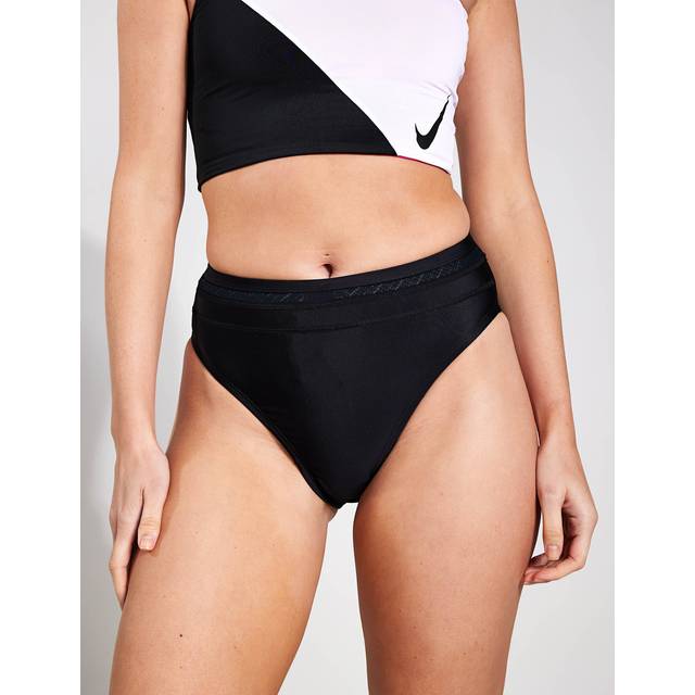 Nike swim women's xs fusion high bikini bottoms black nessd182-001