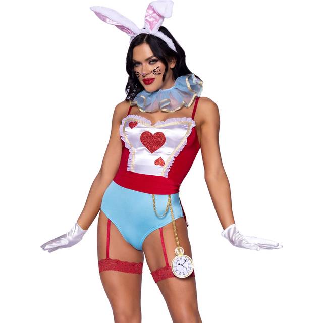 Leg Avenue White Rabbit Bodysuit damkostym, S (Flerfärgad)