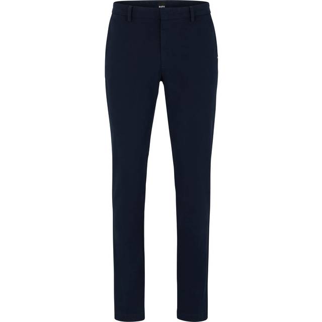 Hugo Boss Black Mens Kaito 1 Cotton Trousers Dark Blue - Size 38W/32L