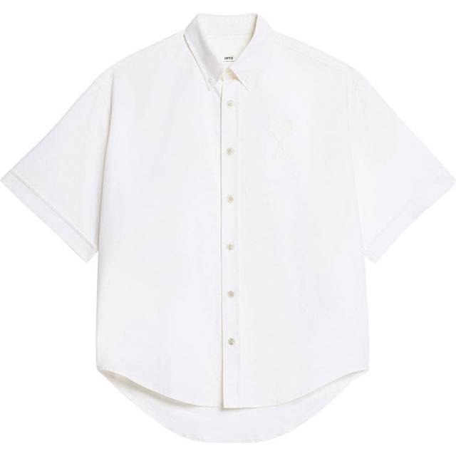 White Cotton Button-down Shirt - M